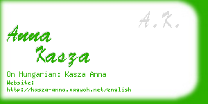 anna kasza business card